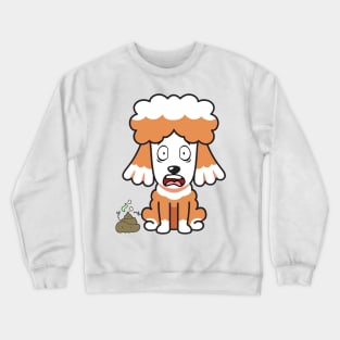 Funny poodle smells poo poo Crewneck Sweatshirt